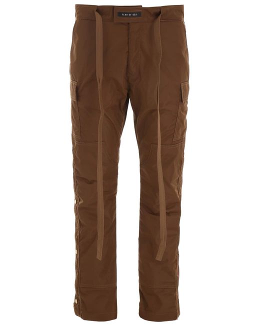 Fear Of God Nylon Cargo Trousers in Brown for Men