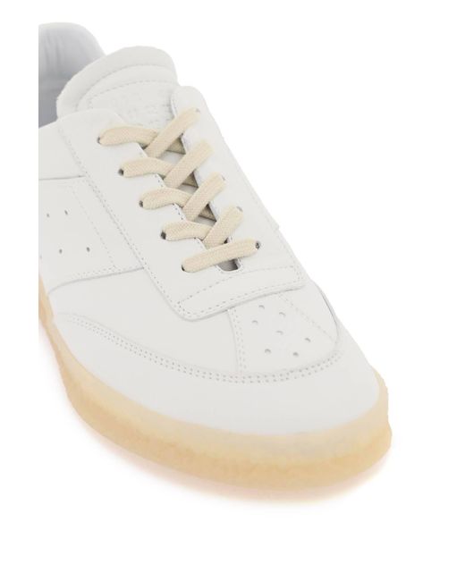 Sneakers 6 Court di MM6 by Maison Martin Margiela in White