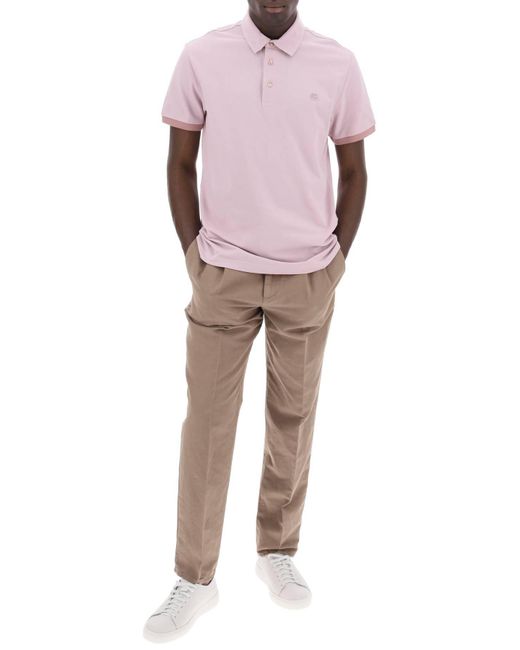 Etro Pink Regular Fit Polo Shirt for men