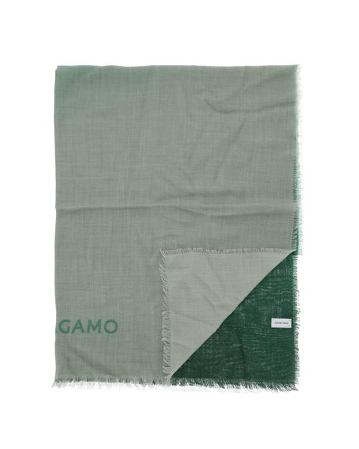 Ferragamo Green "Gradient Cashmere And Silk Stole"
