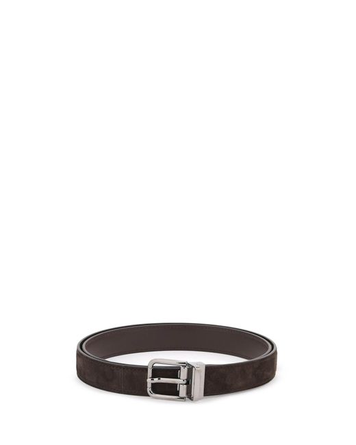 Dolce & Gabbana White Suede Belt For Stylish for men