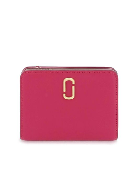 Portafoglio The J Marc Mini Compact Wallet di Marc Jacobs in Pink
