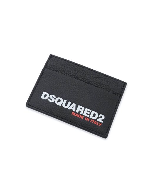 Portacarte Bob Con Logo di DSquared² in Black da Uomo