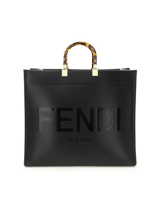 Fendi Sunshine Large Tote Bag in Black | Lyst