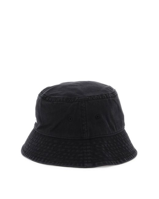 Cappello Bucket In Twill Slavato di Y-3 in Black da Uomo