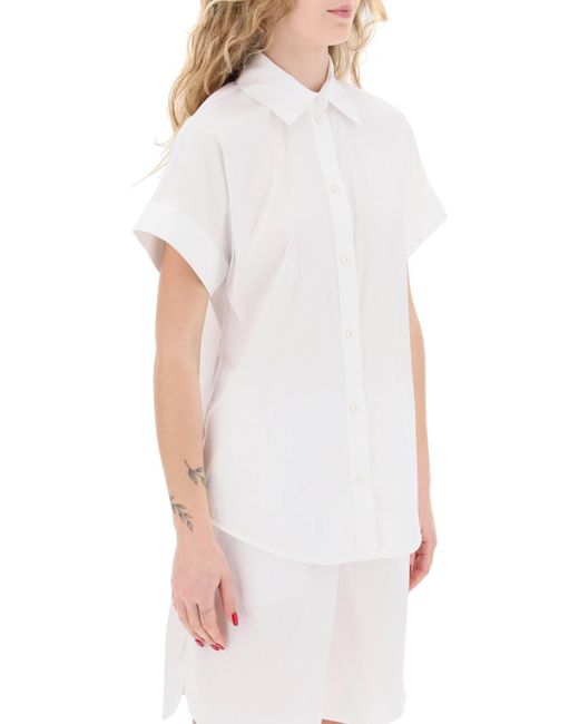 Camicia A Manica Corta 'Oriana' di Max Mara in White