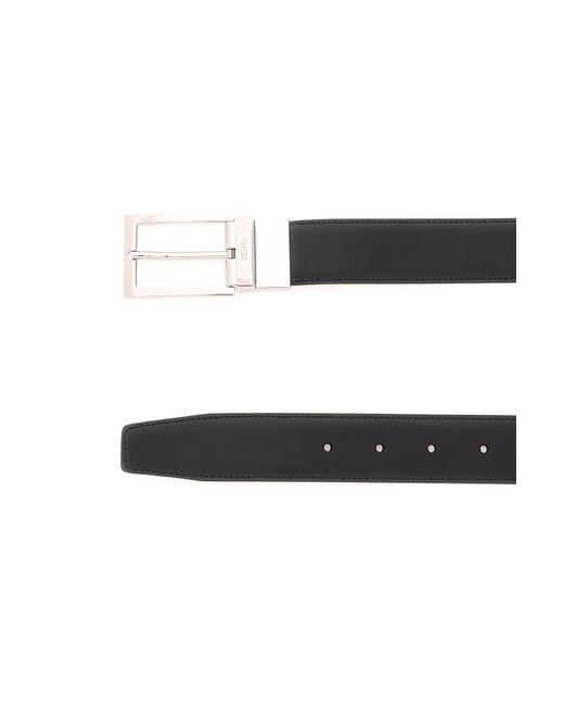 Zegna Black Zegna Leather Reversible Belt for men