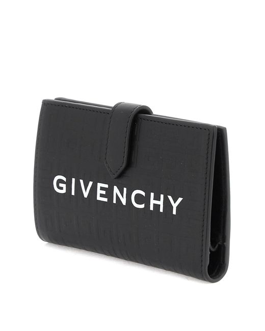 Givenchy Black 4G Leather G-Cut Wallet