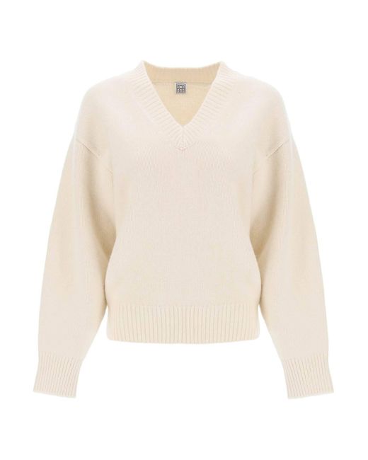 Totême  White Wool And Cashmere Sweater