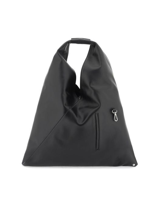MM6 by Maison Martin Margiela Black Faux Leather Japanese Bag