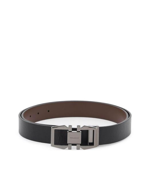 Ferragamo Multicolor Reversible Gancini Buckle Belt for men