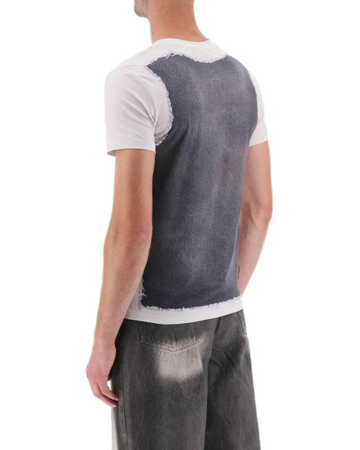 T Shirt Effetto Trompe L'oeil di Y. Project in Gray da Uomo