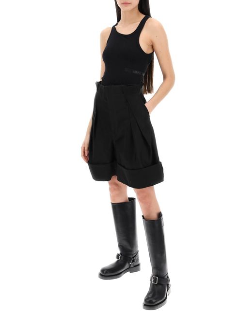 MM6 by Maison Martin Margiela Black Sleeveless Top With Back Cut