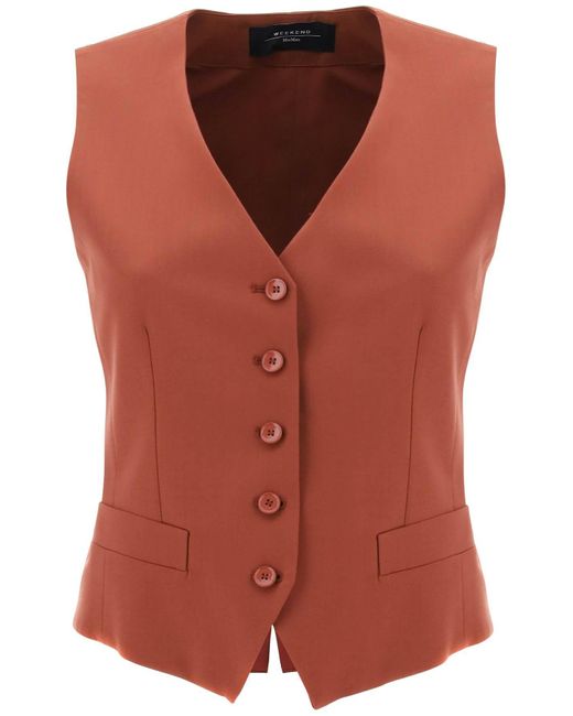 Gilet Monopetto Chimera di Weekend by Maxmara in Red