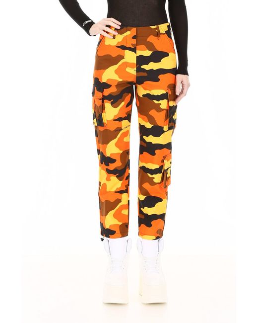orange and black camo pants