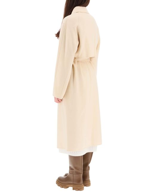IVY \u0026 OAK Carla Wrap Coat in Natural | Lyst