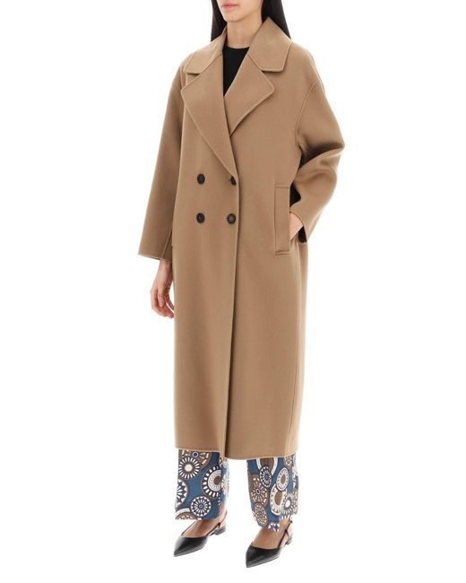 Max Mara Brown Holland Double-Breasted Wool Coat