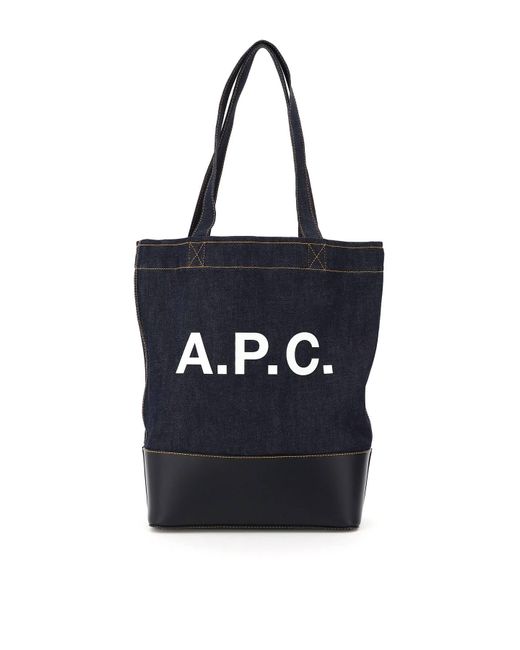A.P.C. Black Axel Denim Tote Bag