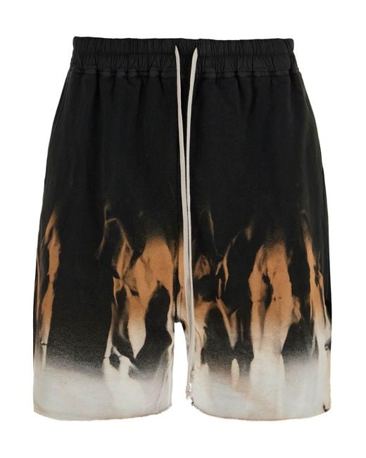 Rick Owens Black Long Gradient Sweatpants Boxer Shorts for men