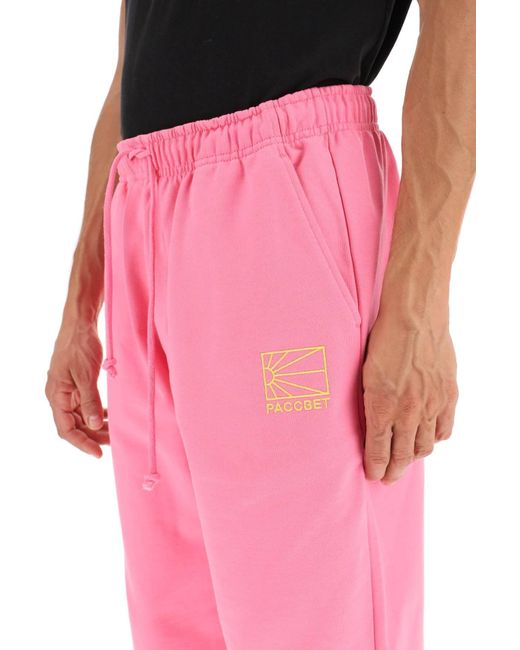 Rassvet (PACCBET) Pink Logo Embroidery Jogger Pants for men