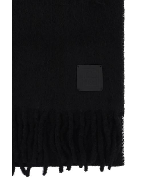 Totême  Black Toteme Brushed Wool Scarf