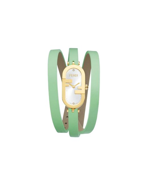 Fendi Green O'Lock Vertical Watch