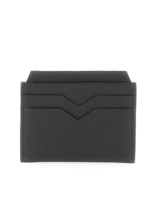 Valextra Black Leather Cardholder
