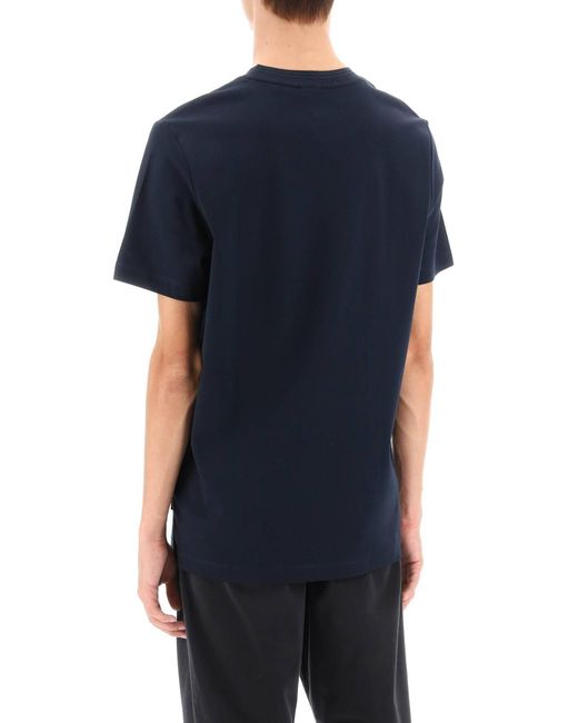 Boss Blue Tiburt T-Shirt With Logo Patch for men