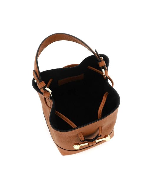 Strathberry Brown Lana Osette Bucket Bag