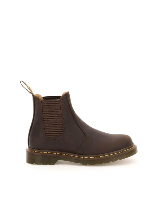 Dr. Martens Crazy Horse Leather 2976 Chelsea Boots in Brown for