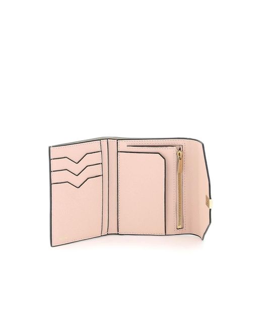 Valextra Pink Iside Trifold Wallet