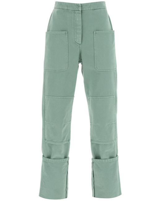 Max Mara Green Workwear Pants By Fac