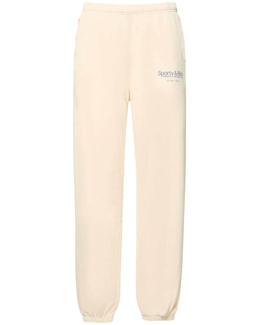 Sporty & Rich Natural 'Running And Health Club' Sweatpants