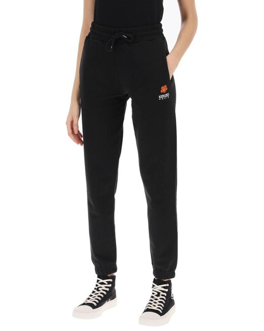 KENZO Black Joggers With Embroidery