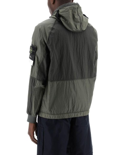 Stone Island Gray Nylon Metal Windbreaker Jacket for men