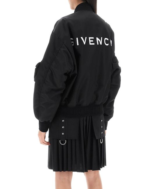 Bomber Con Stampa Logo E Zip 4G di Givenchy in Black