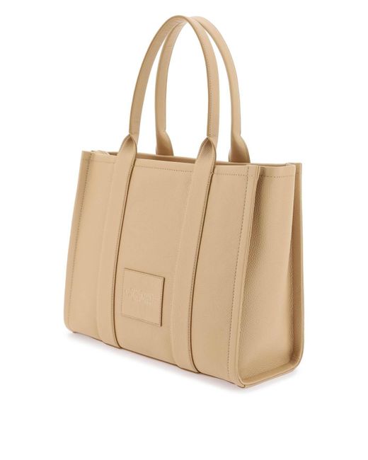 Borsa The Leather Large Tote Bag di Marc Jacobs in Natural