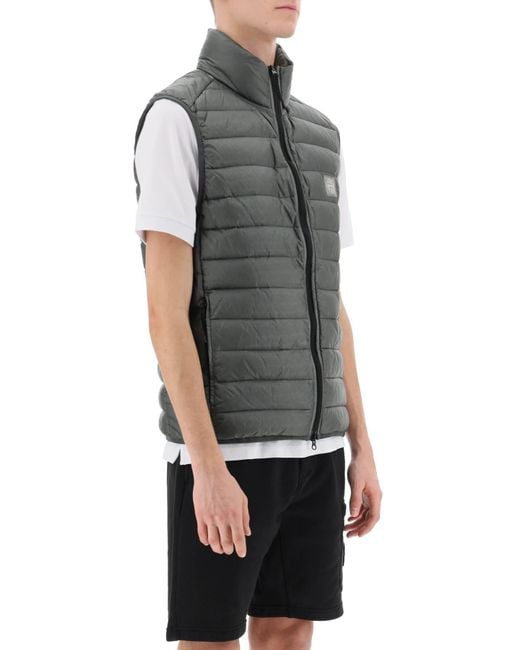 Stone Island Gray Lightweight Puffer Vest for men