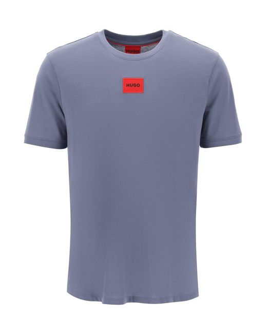 T Shirt Logata Diragolino di HUGO in Blue da Uomo