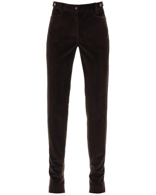 Pantaloni In Corduroy Con Fondo A Campana di Dolce & Gabbana in Black