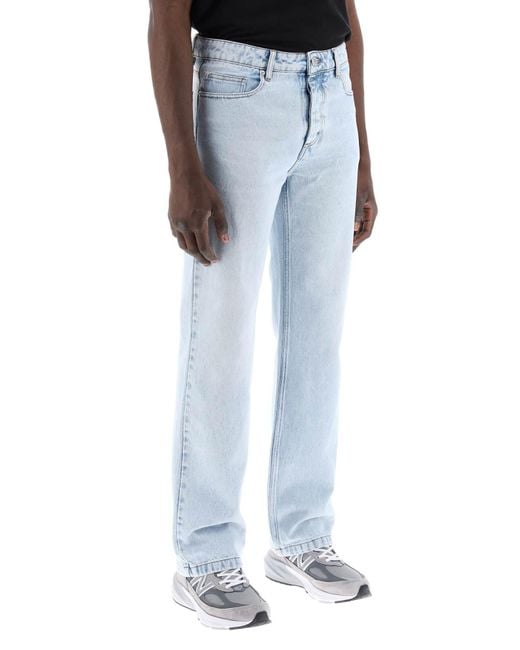 AMI Blue Ami Alexandre Matiussi Jeans Straight for men