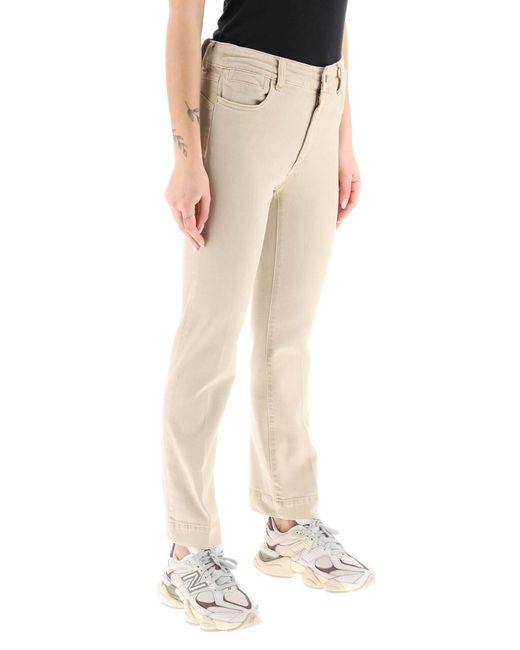 Sportmax Natural 'Arcella' Perfect Fit Mini Flare Jeans