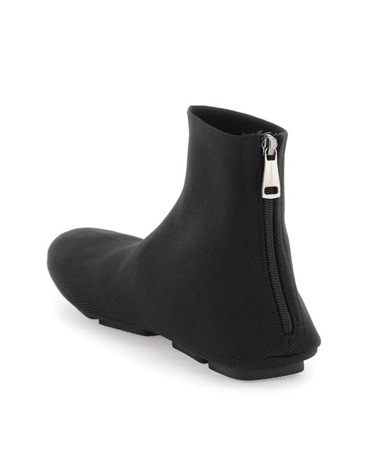 Dolce & Gabbana Black Stretch Knit Ankle Boots for men