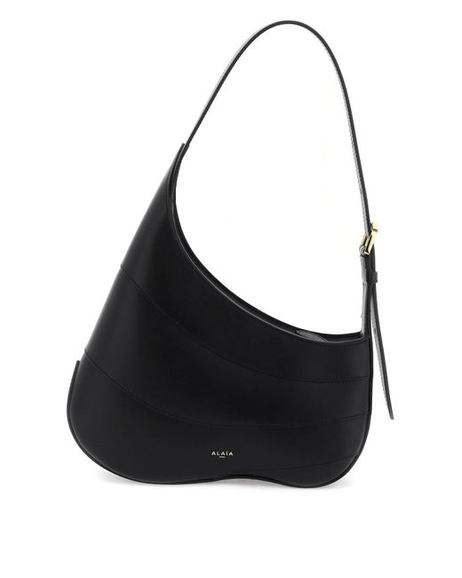 Alaïa Black Hobo Wave Shoulder Bag