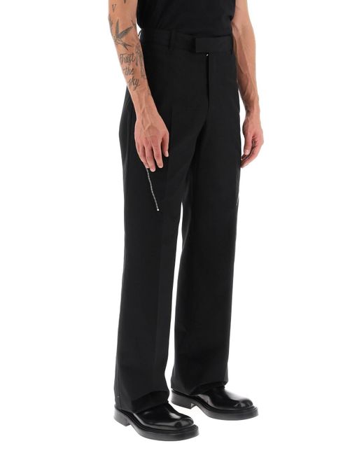 Ferragamo Black Pants With Contrasting Inserts for men