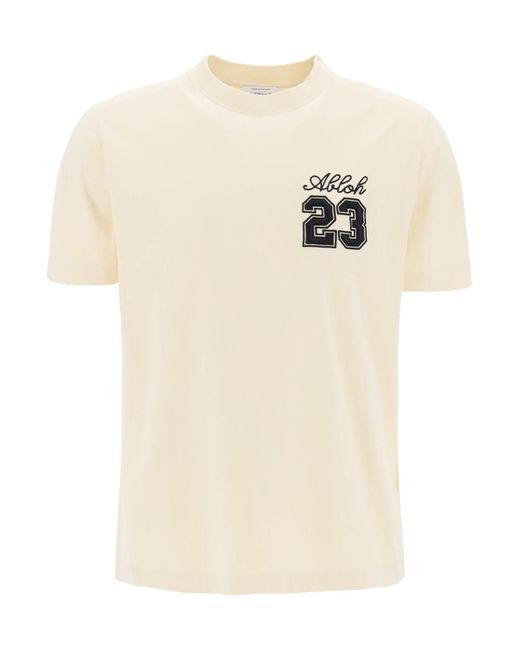 Off-White c/o Virgil Abloh Natural Crew-neck T-shirt With 23 Logo for men