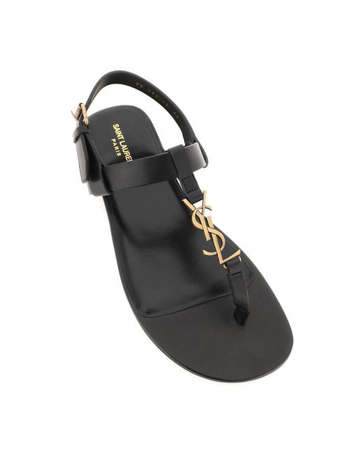Saint Laurent Cassandra Leather Sandals - Farfetch
