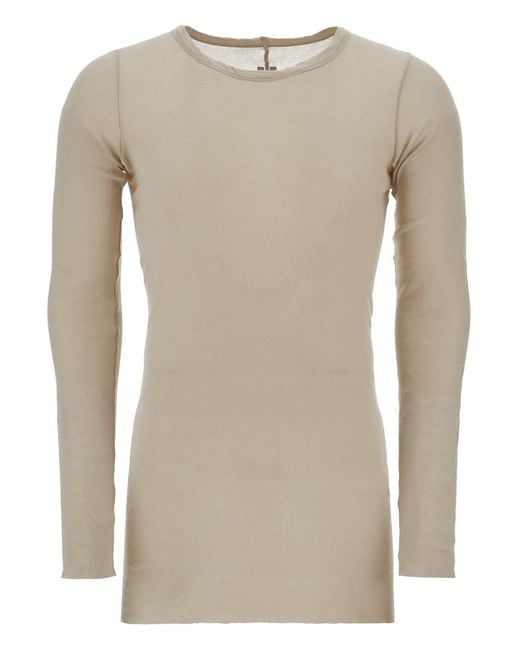 Rick Owens Natural 'Basic Long Sleeve T-Shirt For for men