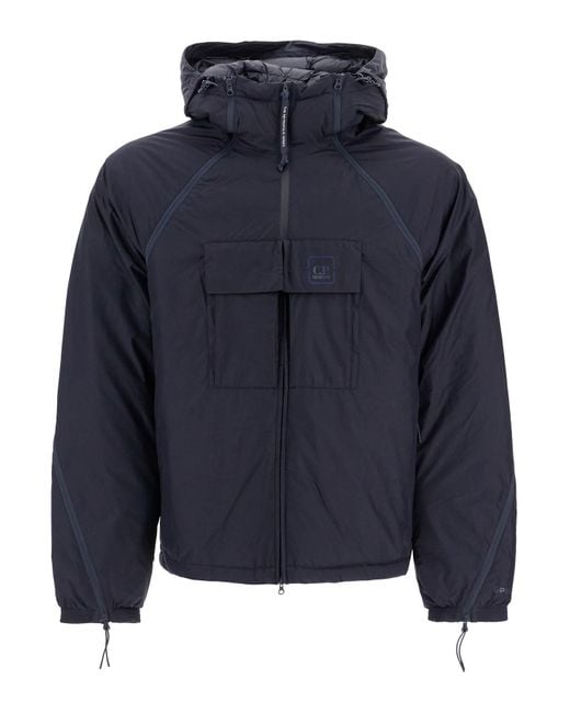 C P Company Blue Padded Bloom Metropolis Jacket for men