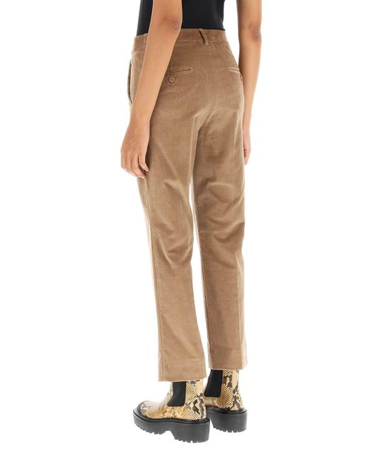 Slacks and Chinos Weekend by Maxmara Trousers Womens Trousers Weekend by Maxmara Corduroy Fungo Straight Leg Trousers in Brown Slacks and Chinos 
